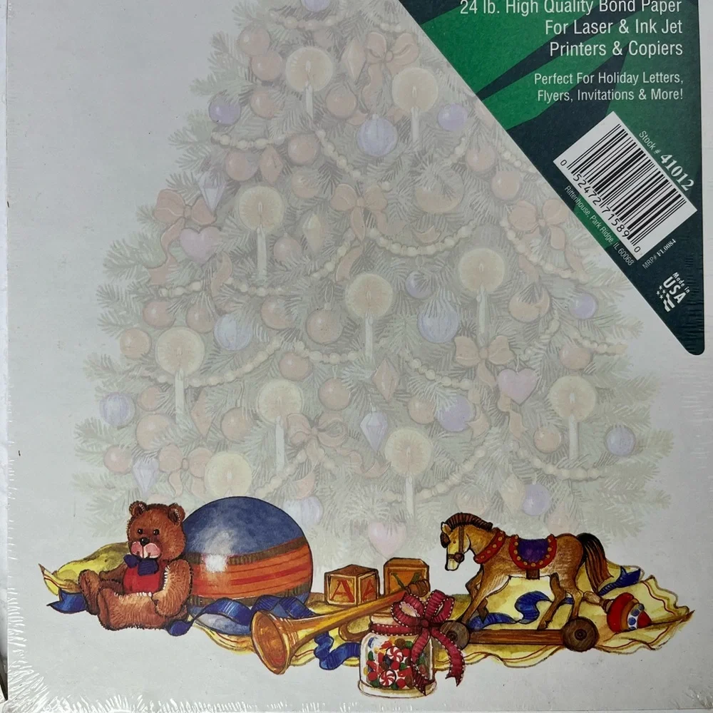 Holiday Christmas Stationary by Perfect Print Santa Having A Snack &‎ Xmas Toys
